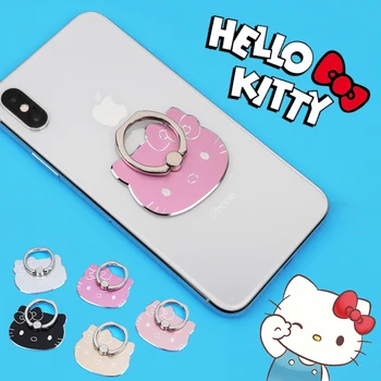 Sanrio Hello Kitty Mobiltelefon Gyűrű Jogosultja Mobiltelefon Támogatja Tartozékok Ujját Tartót Socket iPhone Samsung Ajándék