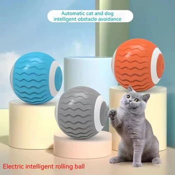 Interaktív Elektromos Pet Labdát Auto-Gördülő LED Rágni-Rezisztens USB Tölthető a Kutya meg a Macska.