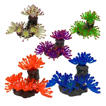 Akvárium Izzó TPR Korall Dekoráció Fishtanks Víz alatti Dísz Tereprendezés Biztonsági Berendezés a Halak Shirmps