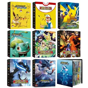 Kártya Könyv Anime Pokémon Anime Karakterek Négy Rács Sorozat Tartani 240 Lap Gyűjtemény Kártya Könyv Karácsonyi, Születésnapi Ajándék