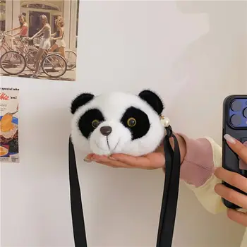 Mini Tárca Plüss Panda Válltáska Egyszerű Táska Kézitáska Rajzfilm Kors Táska Iskolatáska Hátizsák Plüss Baba Táska, Kerti