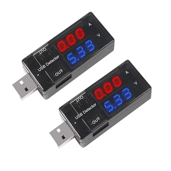 2DB Dual USB Aktuális Töltési Feszültség Érzékelő Voltmérő Árammérő Töltő USB Teszter DC LED Kijelző