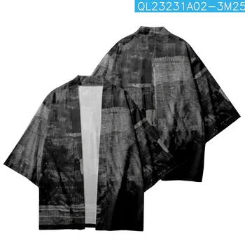 A Férfiak Yukata Kardigán Pólók Cosplay Haori Streetwear Maximum Japán Stílusú Hagyományos Nyomtatási Kimonó, Valamint Nadrág