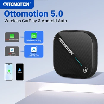 OTTOMOTION 5.0 Vezeték nélküli CarPlay Android Auto Ai Doboz Vezeték nélküli Adapter Skoda Kia Haval Toyota Mazda, Ford, Peugeot, VW Audi