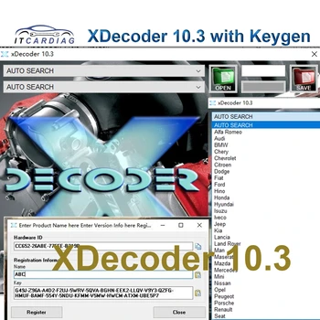 2023 Xdecoder 10.3 a Keygen DTC-Eltávolító Repedés DTC LE Törlés a Szoftver Teljes Verzió a Hyundai/VAG EDC15 EDC16 EDC17 Xdecoder