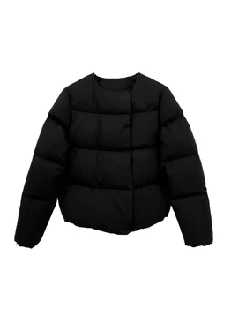 Egyszínű kabát divat temperamentum egyszerű, kényelmes sokoldalú meleg 2024-es téli új 1213