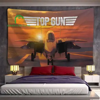 Topgun Tom Cruise Minta Gobelin Falra Hotmovie Stílusú Fali Kárpit Wall Art Dekor 6 Méretben