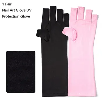 Nail Art Kesztyű UV Védelem Kesztyű Anti UV Sugárzás Védelem Kesztyűt Védő Köröm Zselé UV LED Lámpa Eszköz