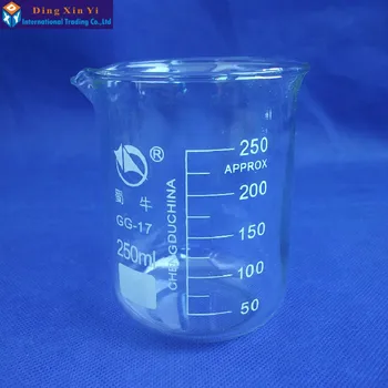 1DB SHUNIU 250ml üveg főzőpohár laboratóriumi üvegáru dropshipping