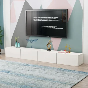 Fehér Nappali, TV Szekrény Kijelző, Modern, Luxus Szórakoztató Központ Lowboard Soporte Para TV Bútorok MQ50DS