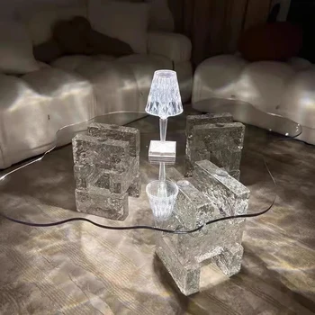 Ipari Északi Oldalán Táblázat A Nappali Design Erkély Akril Dohányzóasztal Sarok Modern Mesa Auxiliar Szalon Otthon Bútor