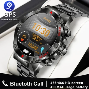 A Huwei Bluetooth Hívás Intelligens Karóra Férfi 1.43 Hüvelyk 454*454 HD AMOLED kijelző Forgó Gombot, a GPS Sport Fitness Tracker Smartwatch