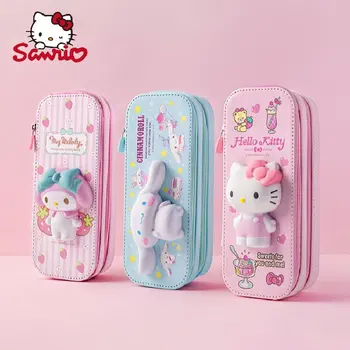 Sanrio Aranyos Hello Kitty Cinnamoroll Kép Dekompressziós Dupla Ceruza Dobozban Rajzfilm Tolltartó Nagy Kapacitású Ceruza Esetben Ajándék