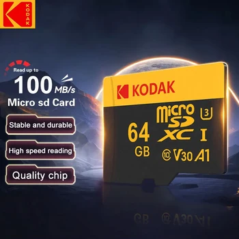 Kodak 100% Új, Eredeti Micro SD Memória Kártya 64GB AKÁR 100MB/s Class10 SD/TF Kártya eredeti SD memória kártya a Telefon Tablet Kamera