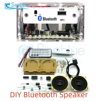 Fehér DIY Elektronikus Kit Bluetooth Hangszóró, Elektronikai DIY Forrasztás Projekt Kit Tanítási Gyakorlat Bluetooth Sztereó Hangszóró