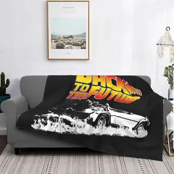 Vissza A Jövőbe Flanel Takaró Textil Dekoráció DeLorean Tűz Nyomait Fan Art Puha Takarót Ágy, Hálószoba Plüss Vékony Takaró