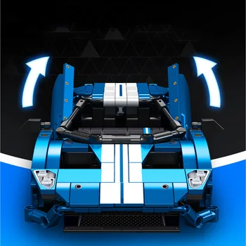 Sebesség Jármű, Épület-Blokk, 1:18 Méretarányú Ford GT Szuperautó Vissza Jármű Tégla Szuper Sport Autó Játék Gyűjtemény a Fiúk Ajándék