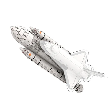 A Columbia Űrrepülőgép az STS-1 Külső Üzemanyag Tank & SRB Addons építőkocka Készlet Kompatibilis a Lego 10283 Rakéta Repülőgép Modell