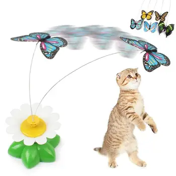 Interaktív Macska Játék Automatikus Elforgatása Repülő Pillangó Elektromos Repülő Kolibri Forgó Pillangó