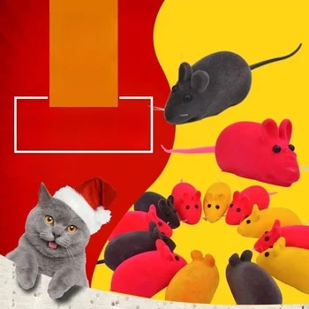 Macska Játék Játék Kutya Gumi Egér Multi-szín Választható Hang Egér Kisállat Játék