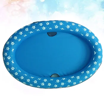 1 Db Pet Felfújható Medence Hordozható Összecsukható Pool Kutyák, Macskák Lebegő Matrac Víz, Tó, Medence (Kék)