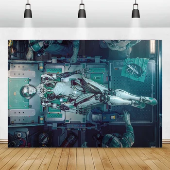 Cyberman Tudományos Hátteret Jövőben Robot Fotózás, Digitális Művészet, Dekoráció, Háttérzene, Éjszakai Bár, Klub Háttér Show Banner