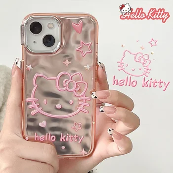 Sanrio Hello Kitty 3D Aranyos tok IPhone 14 Pro Max 11 12 13 14 15 Pro Max Puha Borító IPhone 11 14 Pro 15 Plus Hátsó Borító